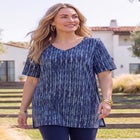 Easy Fit Short Sleeve V-Neck Tunic image number 0
