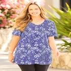 Easy Fit Short Sleeve V-Neck Tunic image number null