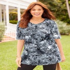 Easy Fit Short Sleeve V-Neck Tunic image number null