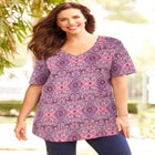 Easy Fit Short Sleeve V-Neck Tunic image number null