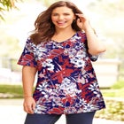Easy Fit Short Sleeve V-Neck Tunic image number null