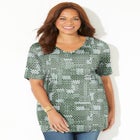Easy Fit Short Sleeve V-Neck Tunic image number null