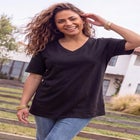 Easy Fit Short Sleeve V-Neck Tunic image number 0