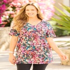 Easy Fit Short Sleeve V-Neck Tunic image number null