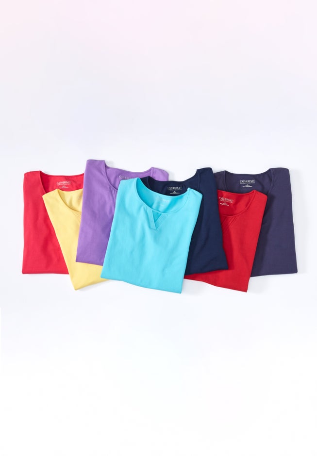 Suprema® Pleat-Neck Tee image number 3