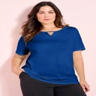 Suprema&reg; Pleat-Neck Tee image number null