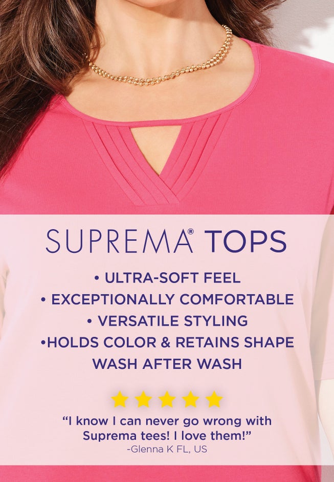 Suprema&reg; Pleat-Neck Tee image number 3