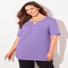 Suprema&reg; Pleat-Neck Tee image number null