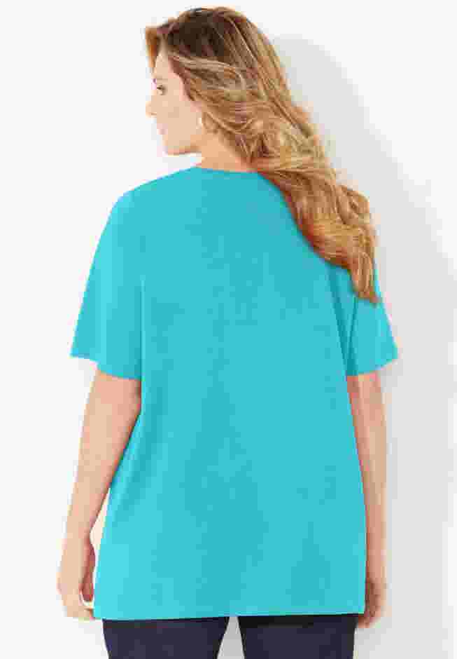 Suprema® Pleat-Neck Tee image number 1