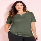 Suprema&reg; Pleat-Neck Tee image number 0