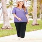 Suprema&reg; Pleat-Neck Tee image number null