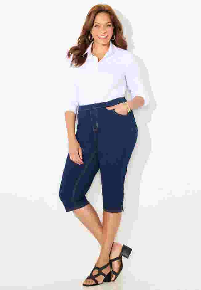The Knit Jean Capri (With Pockets) image number 2