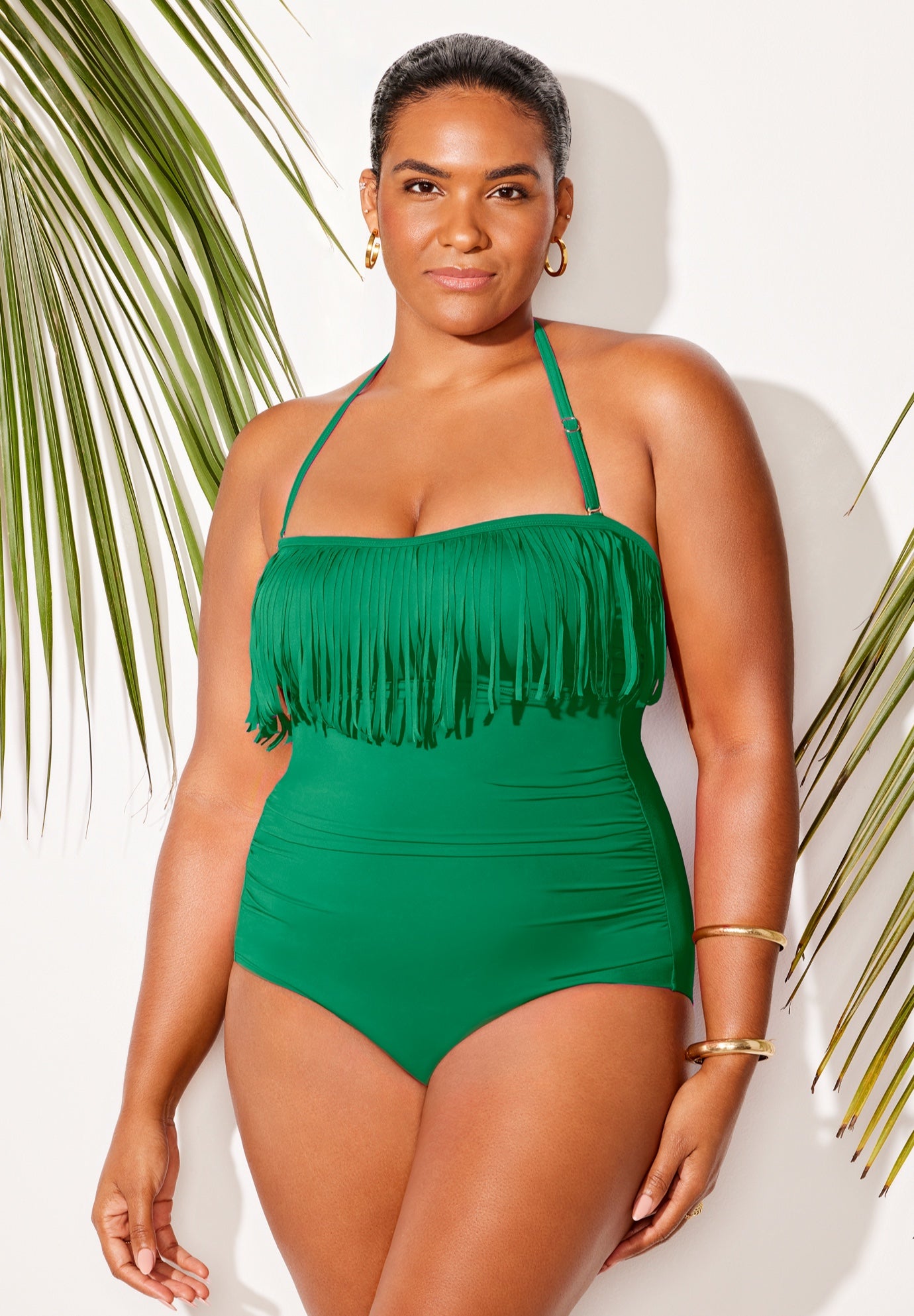 Fringe Bandeau One Piece Swimsuit image number 3