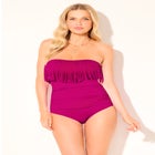 Fringe Bandeau One Piece Swimsuit image number null