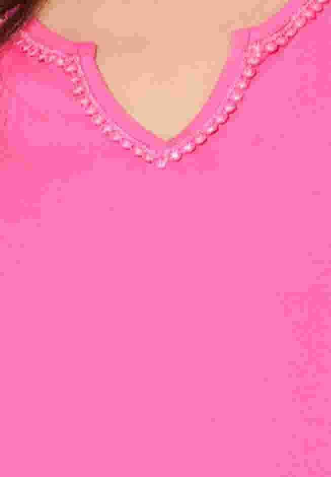Suprema® Embroidered Notch-Neck Tee image number 1