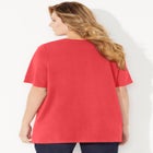 Suprema® Embroidered Notch-Neck Tee image number null