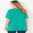 Suprema&reg; Embroidered Notch-Neck Tee image number null