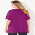 Suprema&reg; Embroidered Notch-Neck Tee image number null