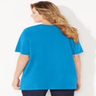 Suprema® Embroidered Notch-Neck Tee image number null