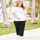 Suprema® Embroidered Notch-Neck Tee image number null