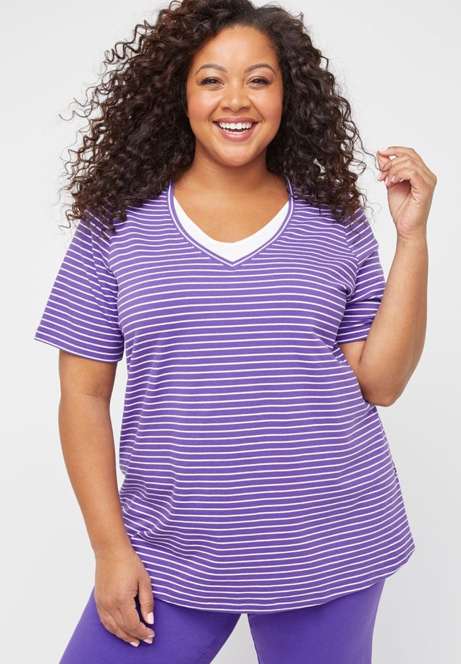 Suprema™ Striped Duet Top image number 0
