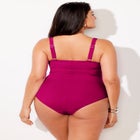 Ruched Twist Front One Piece Swimsuit image number 1