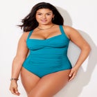 Ruched Twist Front One Piece Swimsuit image number 3