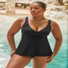 V-Neck Flowy Tankini Top image number null