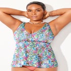 V-Neck Flowy Tankini Top image number null