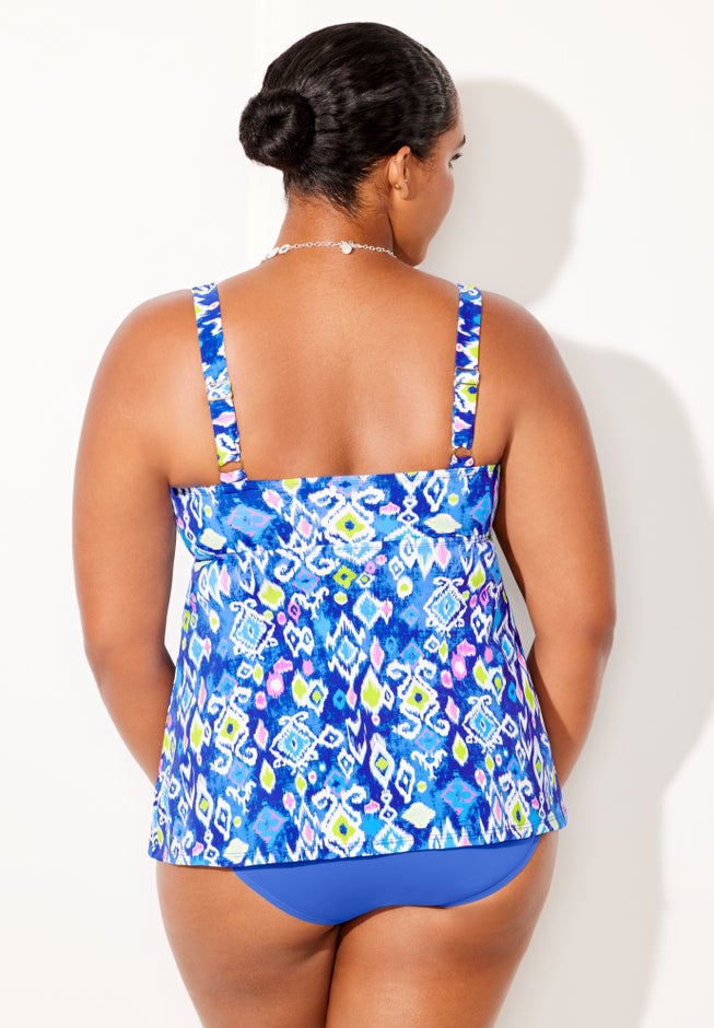 V-Neck Flowy Tankini Top image number 1