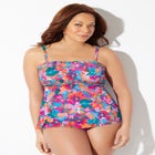 Smocked Bandeau Tankini Top image number null