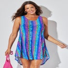 Quincy Mesh High Low Cover Up Tunic image number null