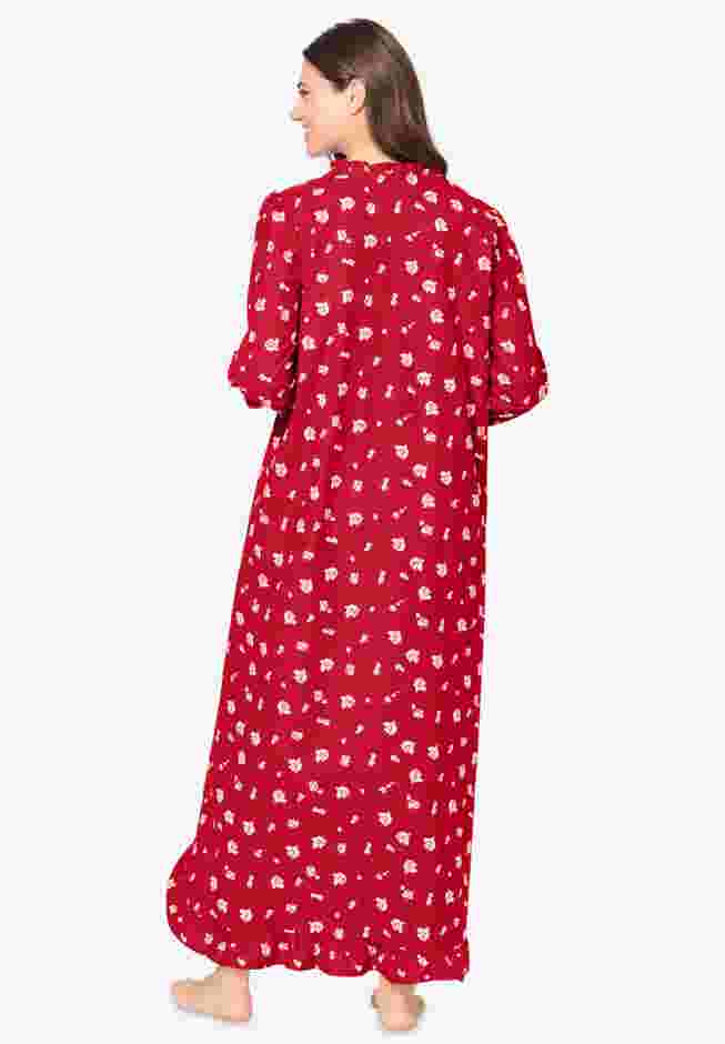 Long Flannel Nightgown  image number 1