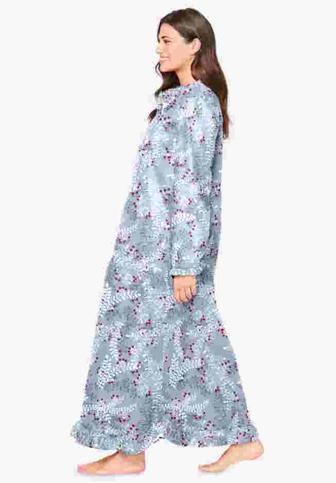 Long Flannel Nightgown  image number 2