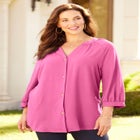 Light and Airy Y-Neck Blouse image number null