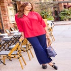 Light and Airy Y-Neck Blouse image number null