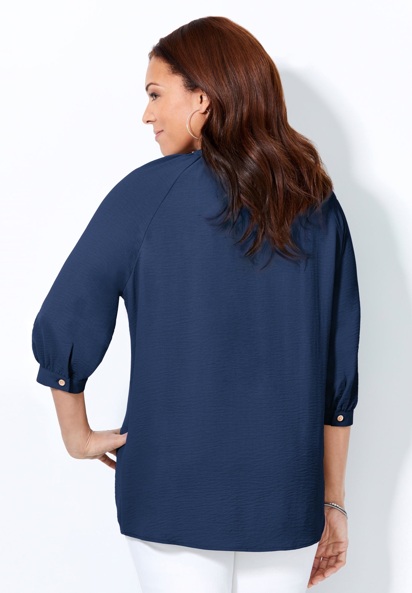 Light and Airy Y-Neck Blouse image number 1