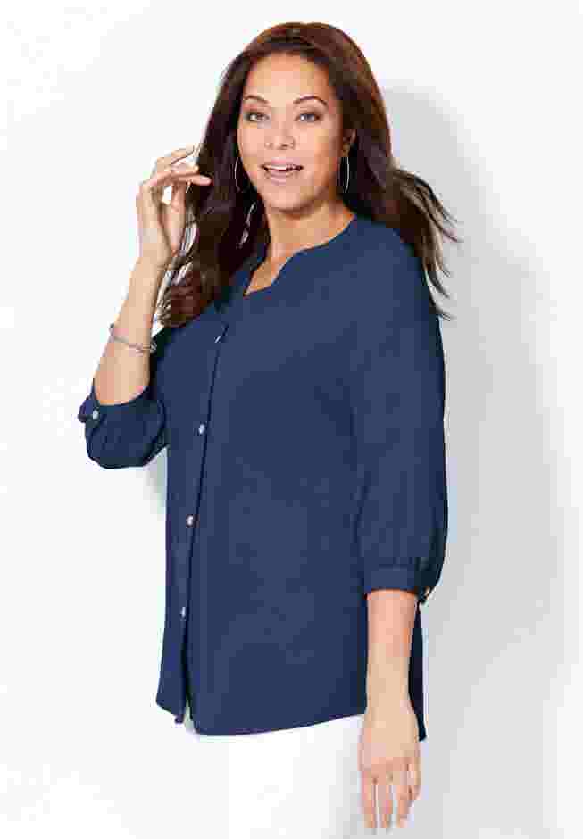 Light and Airy Y-Neck Blouse image number 2