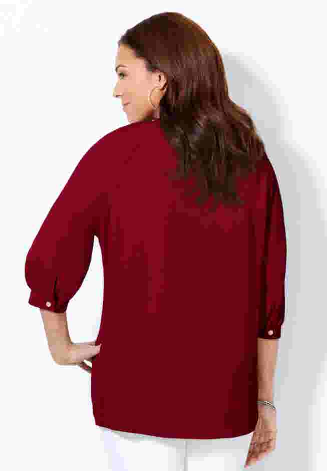 Light and Airy Y-Neck Blouse image number 1