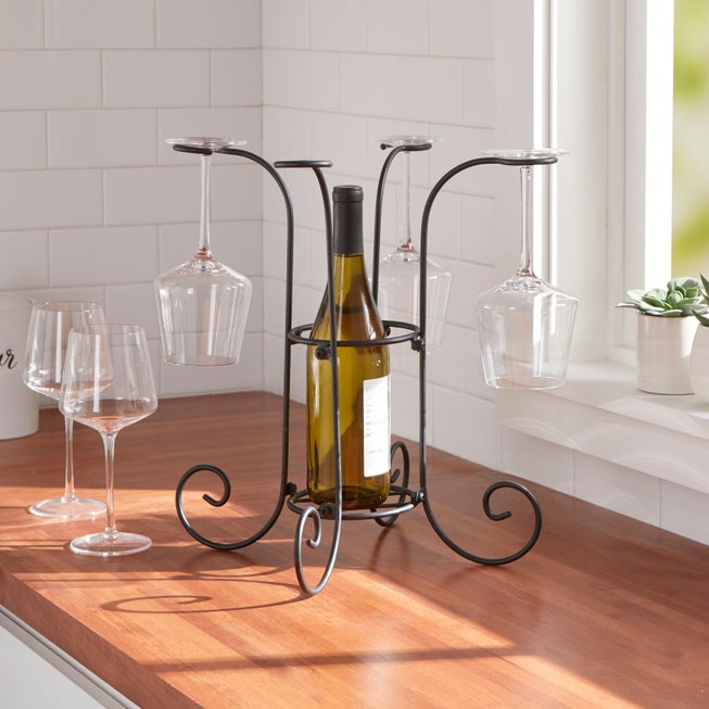 Wine Bottle & Glass Holder image number 0