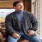 Shoreman&rsquo;s Cardigan Cable Knit Sweater image number 0