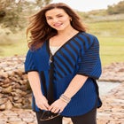V-Neck Pullover Poncho image number null