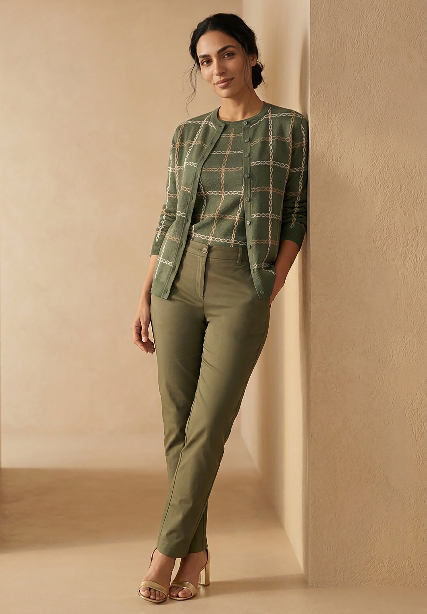 Stretch Cotton Chino Straight-Leg Pant image number 0