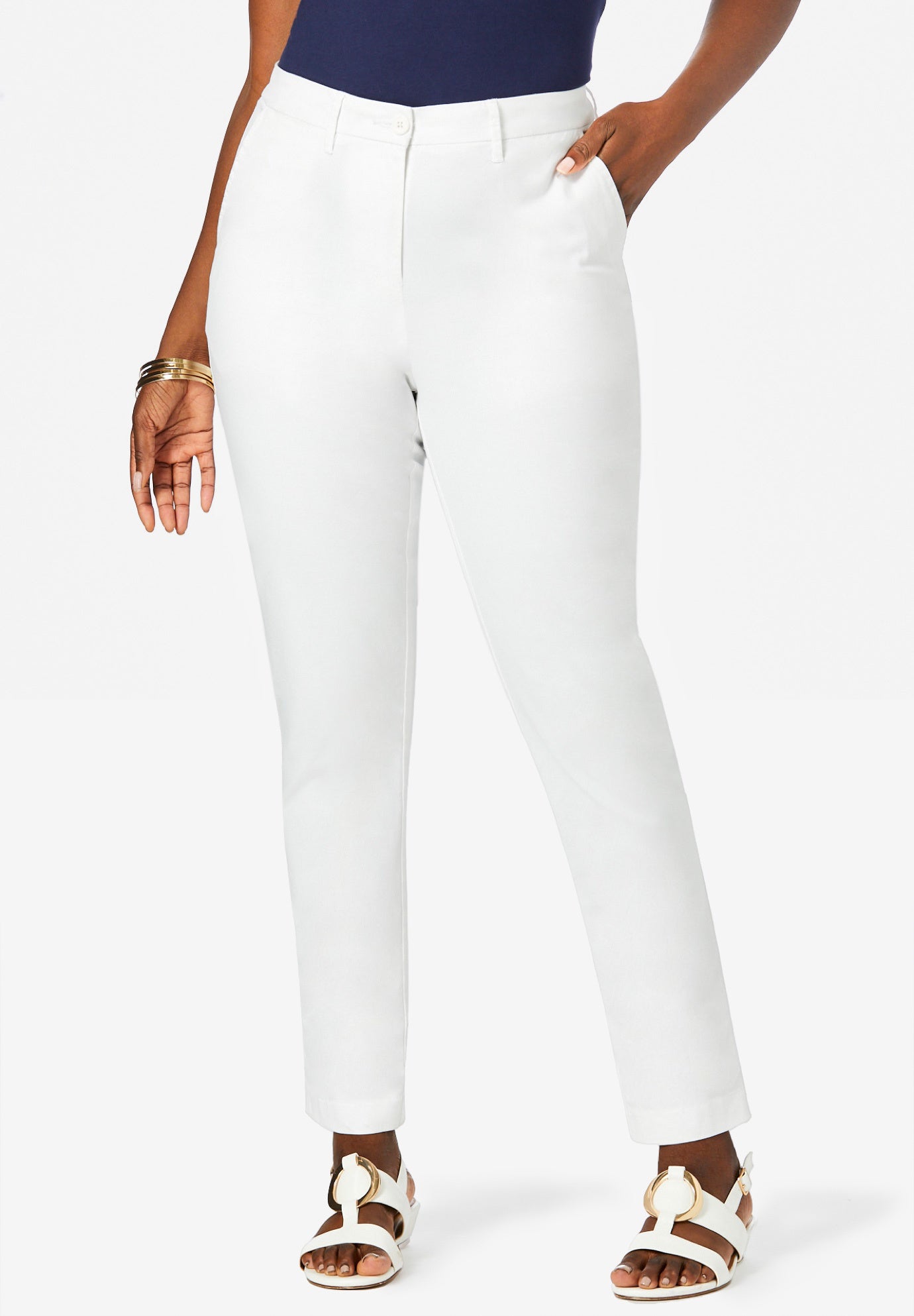 Stretch Cotton Chino Straight-Leg Pant image number 0