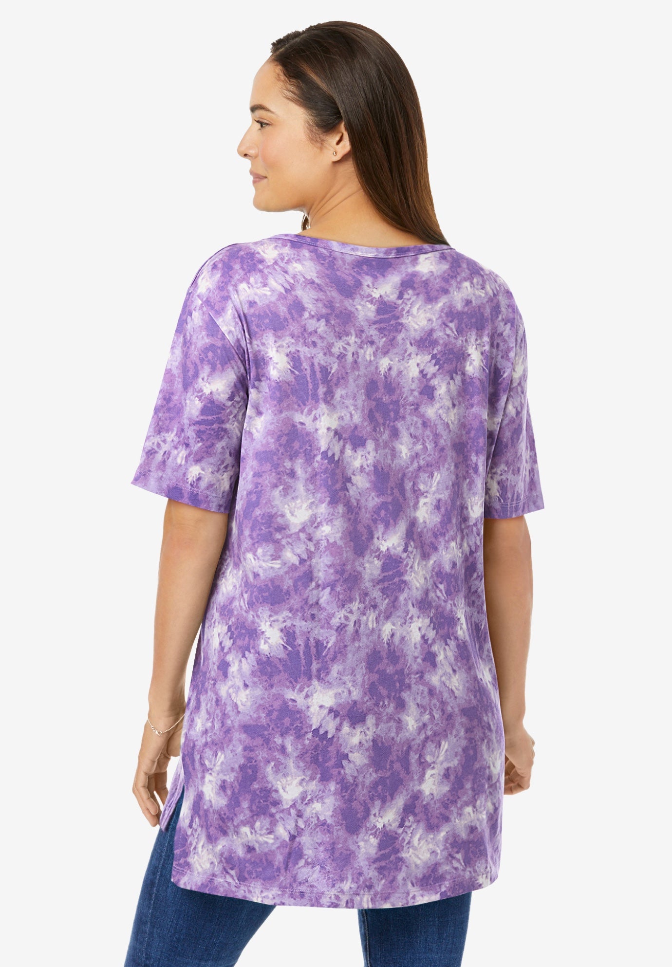 Perfect Printed Short-Sleeve Boatneck Tunic image number 1