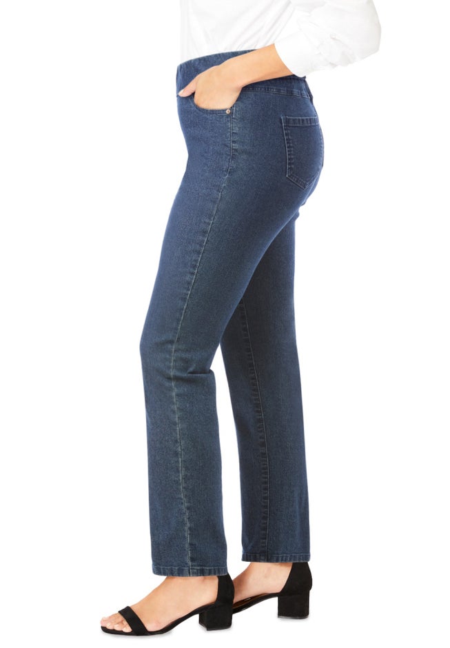 Comfort Waist Stretch Denim Straight Leg Jean image number 2
