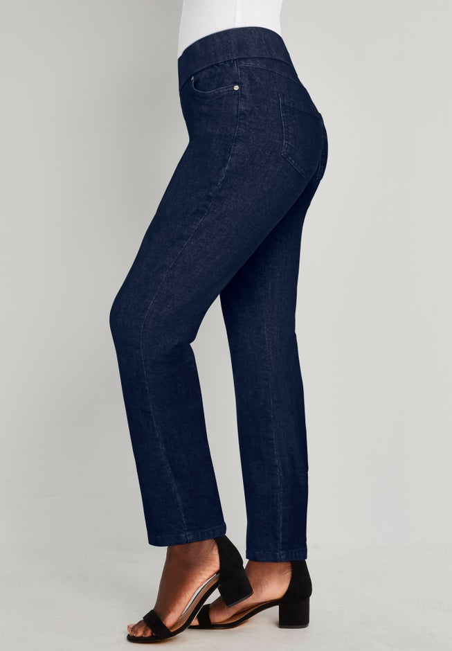 Comfort Waist Stretch Denim Straight-Leg Jean image number 2