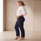 Comfort Waist Stretch Denim Straight-Leg Jean image number null