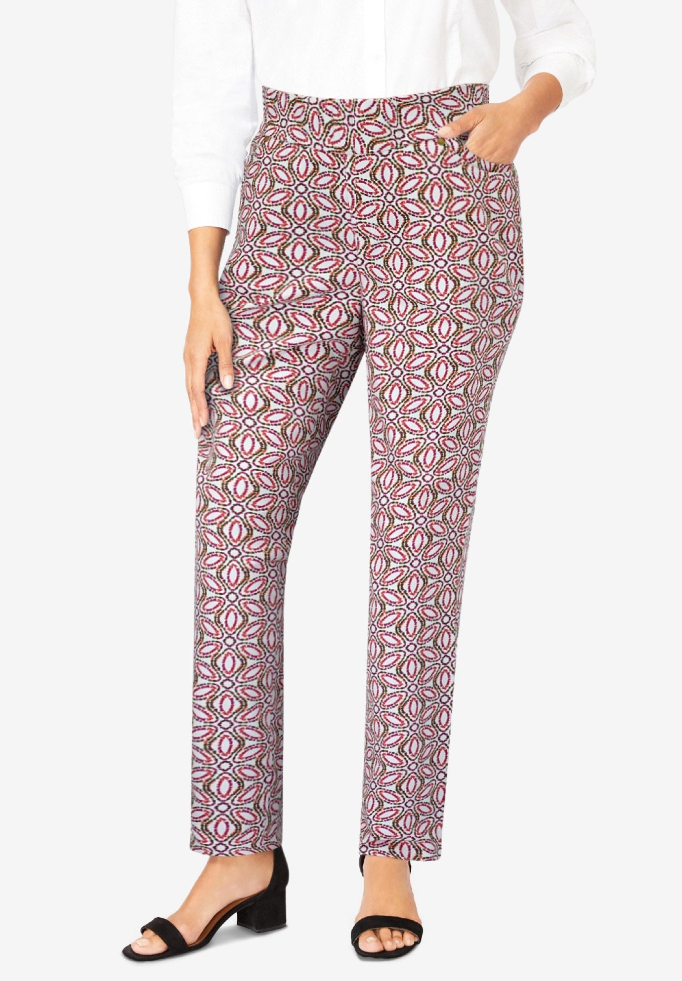 Comfort Waist Stretch Denim Straight Leg Jean image number 0