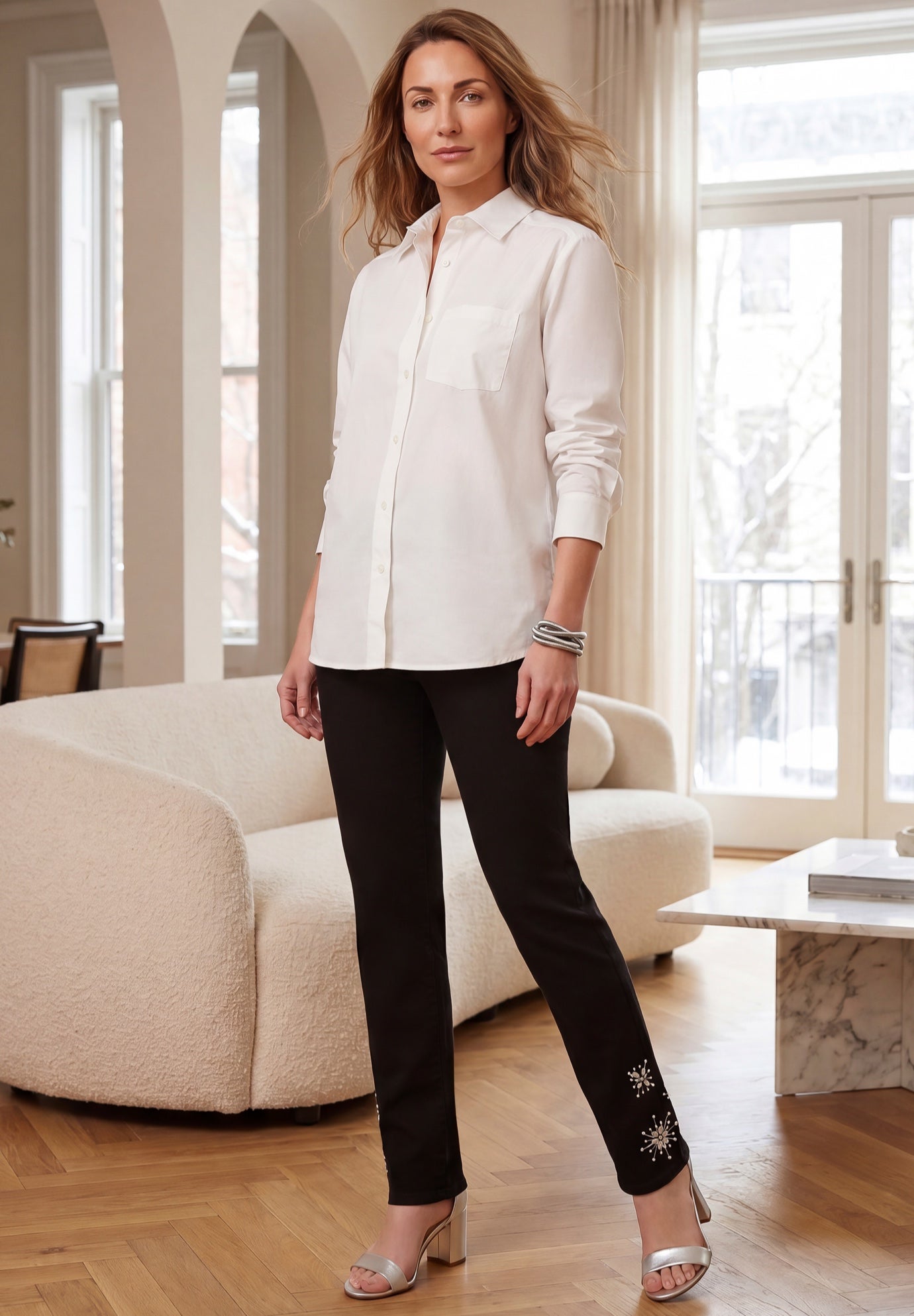 Comfort Waist Stretch Denim Straight-Leg Jean image number 0